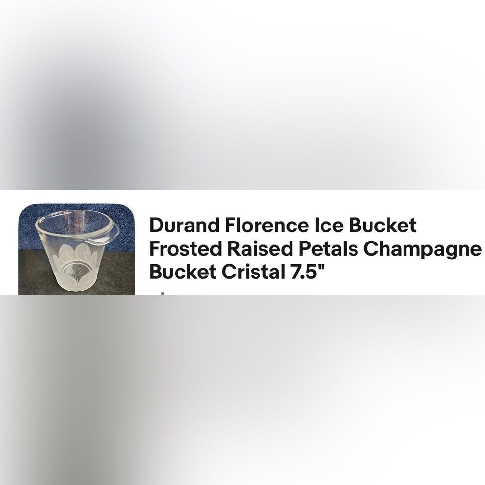 Florence Cristal D Arques Durand 24% Lead Frosted Champagne Wine Bucket Bar - Picture 10 of 16